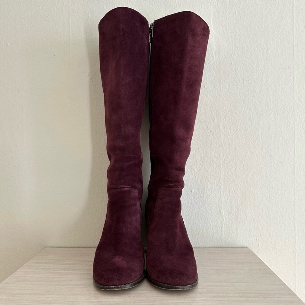 Coach Burgundy Heeled Boots - Picture 3 of 6